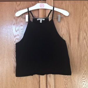 black cropped express tank top size L